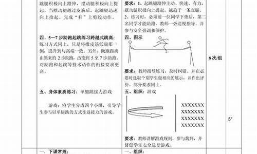 小学田径体育课教案_小学田径训练教案精简版