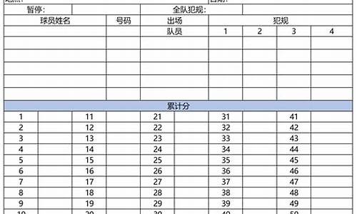 篮球赛事表格模板_篮球赛事表格模板下载